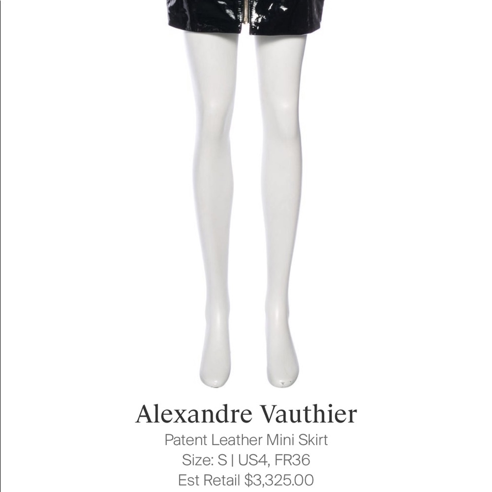 Patent leather mini skirt - Picture 4 of 4